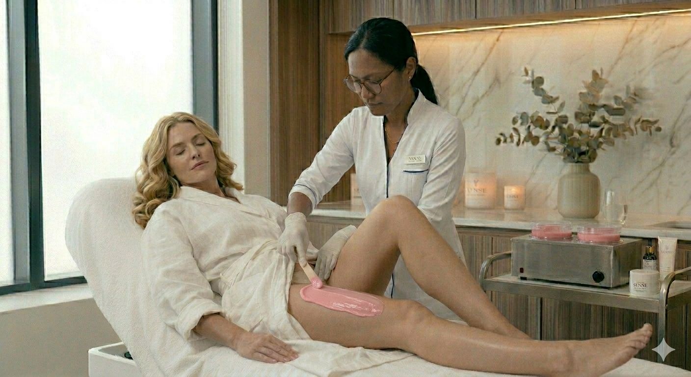 Depilación profesional de piernas con cera